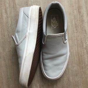 Blue/Grey Leather Vans